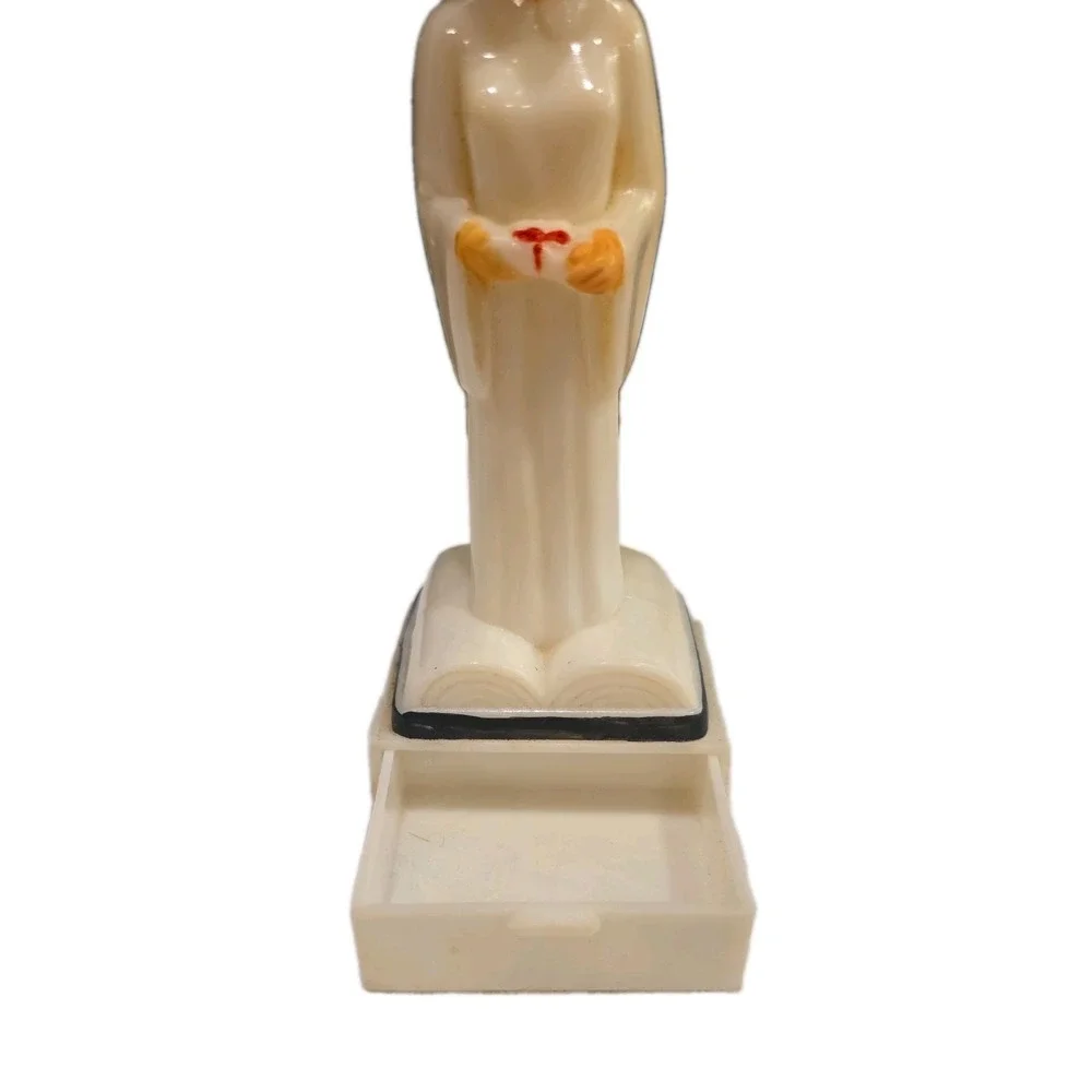 Vintage Graduation Cake Topper Lady Graduate 1950s Plastic